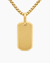 Chevron Tag in 18K Yellow Gold, 27mm